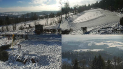 Sdružený snímek okolí chaty Myslivna