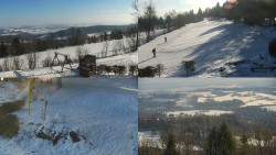 Sdružený snímek okolí chaty Myslivna