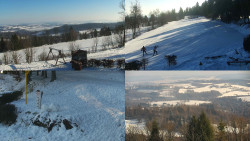 Sdružený snímek okolí chaty Myslivna