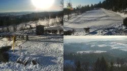 Sdružený snímek okolí chaty Myslivna