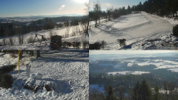 Sdružený snímek okolí chaty Myslivna