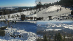 Sdružený snímek okolí chaty Myslivna