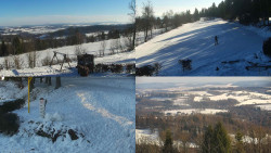 Sdružený snímek okolí chaty Myslivna