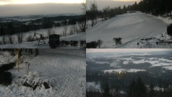 Sdružený snímek okolí chaty Myslivna