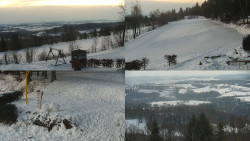 Sdružený snímek okolí chaty Myslivna