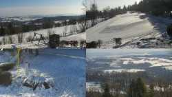 Sdružený snímek okolí chaty Myslivna