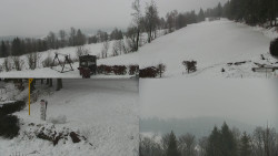 Sdružený snímek okolí chaty Myslivna