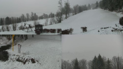 Sdružený snímek okolí chaty Myslivna