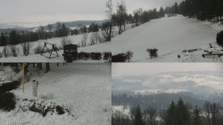 Sdružený snímek okolí chaty Myslivna