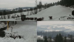 Sdružený snímek okolí chaty Myslivna