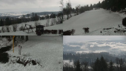 Sdružený snímek okolí chaty Myslivna