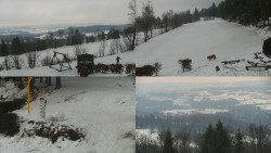 Sdružený snímek okolí chaty Myslivna