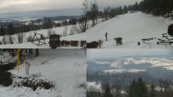 Sdružený snímek okolí chaty Myslivna