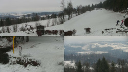 Sdružený snímek okolí chaty Myslivna