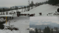 Sdružený snímek okolí chaty Myslivna