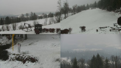 Sdružený snímek okolí chaty Myslivna