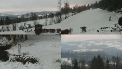 Sdružený snímek okolí chaty Myslivna