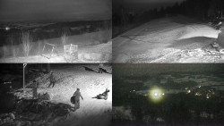 Sdružený snímek okolí chaty Myslivna