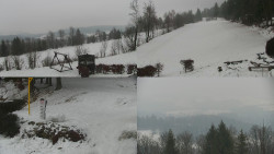 Sdružený snímek okolí chaty Myslivna