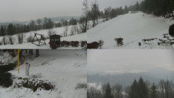 Sdružený snímek okolí chaty Myslivna