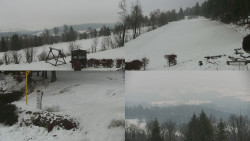 Sdružený snímek okolí chaty Myslivna