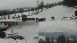 Sdružený snímek okolí chaty Myslivna