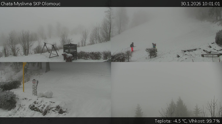 Chata Myslivna SKP Olomouc - Sdružený snímek okolí chaty Myslivna - 30.1.2026 v 10:01