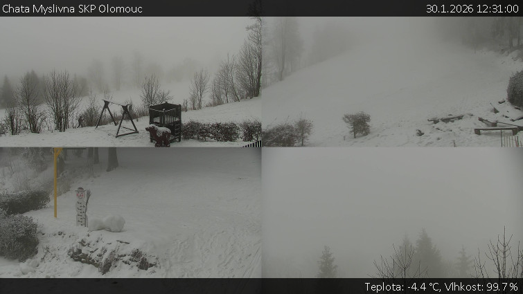 Chata Myslivna SKP Olomouc - Sdružený snímek okolí chaty Myslivna - 30.1.2026 v 12:31