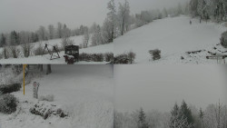 Sdružený snímek okolí chaty Myslivna