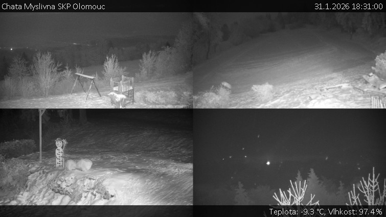 Chata Myslivna SKP Olomouc - Sdružený snímek okolí chaty Myslivna - 31.1.2026 v 18:31