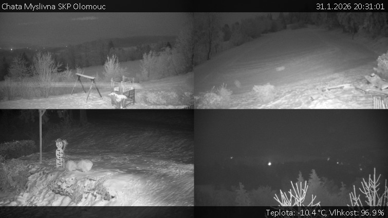 Chata Myslivna SKP Olomouc - Sdružený snímek okolí chaty Myslivna - 31.1.2026 v 20:31