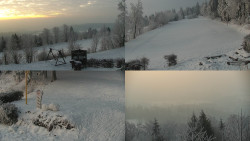 Sdružený snímek okolí chaty Myslivna