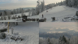 Sdružený snímek okolí chaty Myslivna