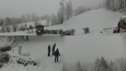 Sdružený snímek okolí chaty Myslivna