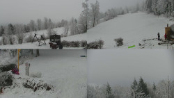 Sdružený snímek okolí chaty Myslivna