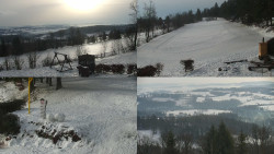 Sdružený snímek okolí chaty Myslivna