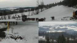 Sdružený snímek okolí chaty Myslivna