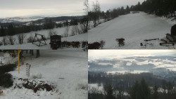 Sdružený snímek okolí chaty Myslivna