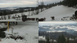 Sdružený snímek okolí chaty Myslivna