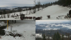 Sdružený snímek okolí chaty Myslivna