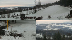 Sdružený snímek okolí chaty Myslivna