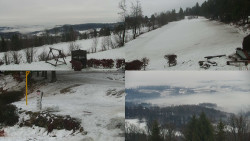 Sdružený snímek okolí chaty Myslivna