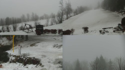 Sdružený snímek okolí chaty Myslivna