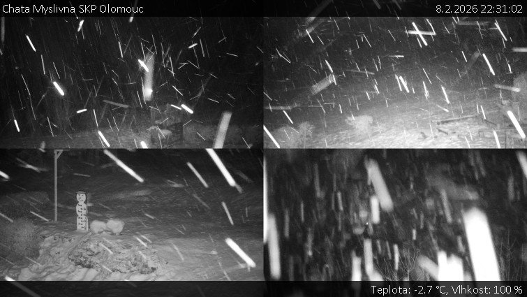 Chata Myslivna SKP Olomouc - Sdružený snímek okolí chaty Myslivna - 8.2.2026 v 22:31