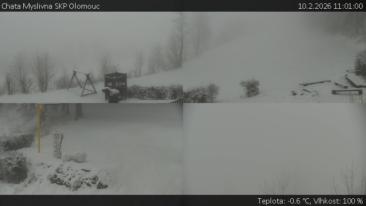 Chata Myslivna SKP Olomouc - Sdružený snímek okolí chaty Myslivna - 10.2.2026 v 11:01