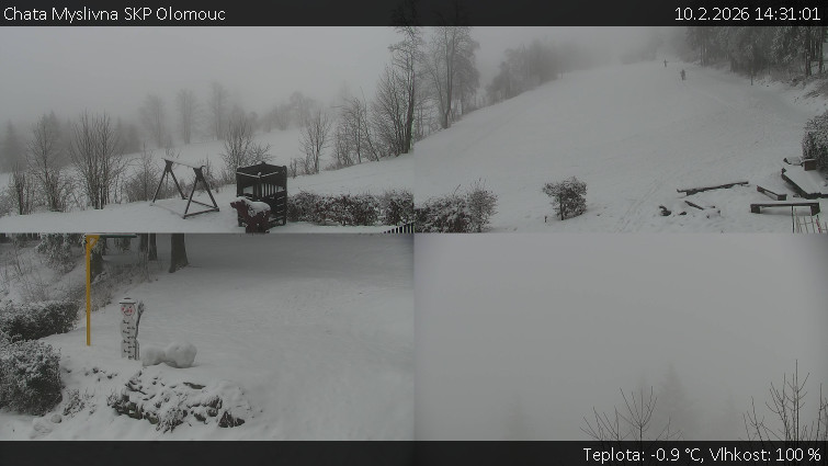Chata Myslivna SKP Olomouc - Sdružený snímek okolí chaty Myslivna - 10.2.2026 v 14:31