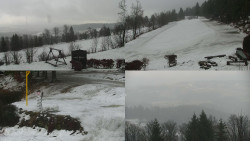 Sdružený snímek okolí chaty Myslivna