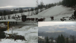 Sdružený snímek okolí chaty Myslivna