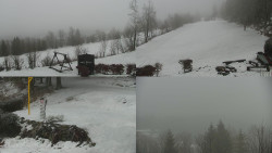 Sdružený snímek okolí chaty Myslivna