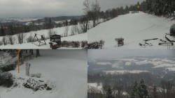 Sdružený snímek okolí chaty Myslivna